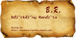 Bárkány Renáta névjegykártya