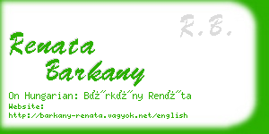 renata barkany business card